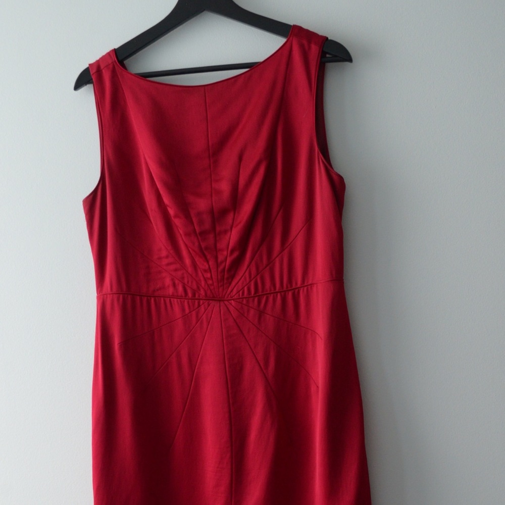 Red sheath dress by Banana Republic